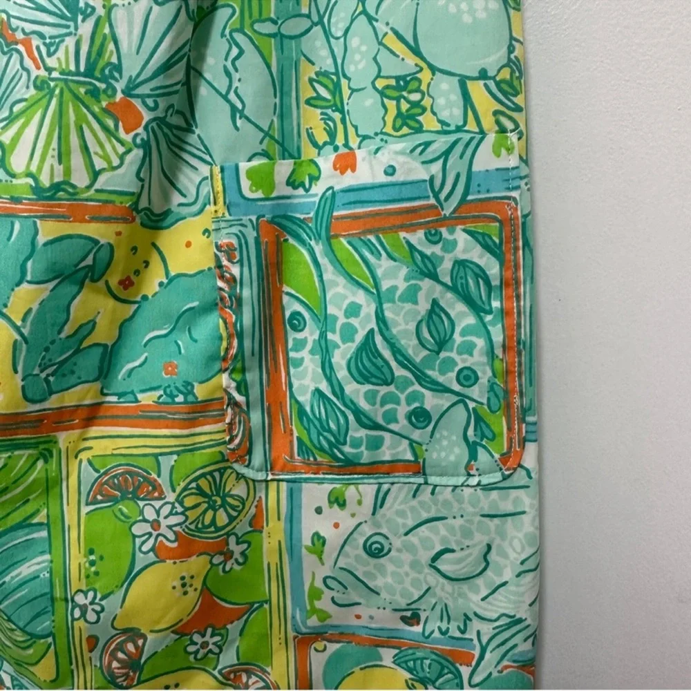 Lilly Pulitzer Classic Shift Dress green blue orange size 6 - Picture 2 of 7